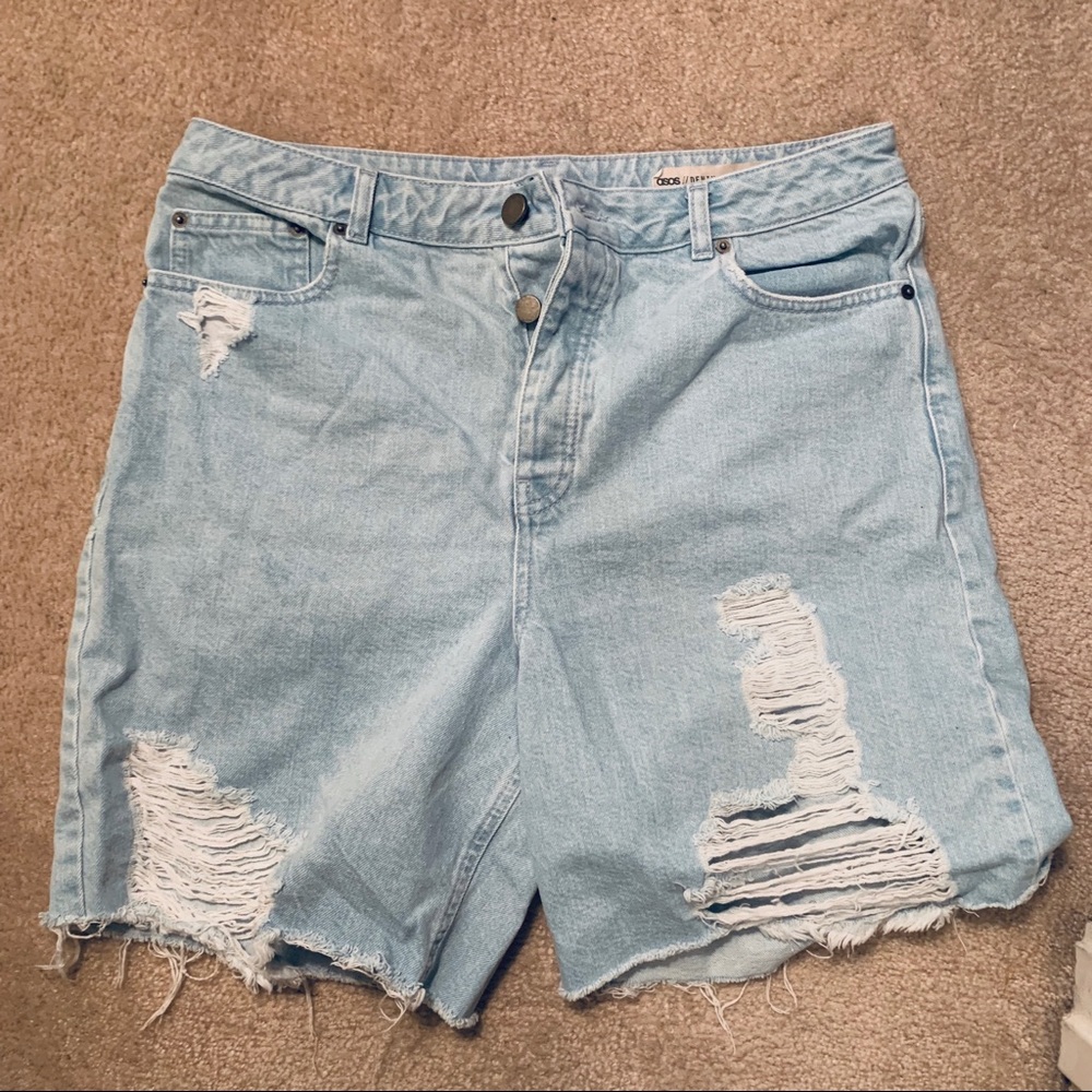 ASOS distressed Bermuda shorts